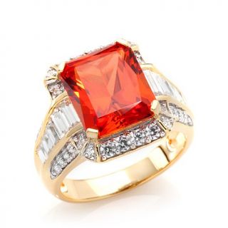 Victoria Wieck 7.42ct Absolute™ and Created Padparadscha Radiant Cut and