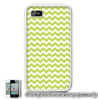 Lime Green Mini Chevrons Pattern iPhone 4 4S Case Cover Skin White Cell Phones & Accessories