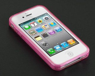 Premium TPU Flexi Argyle Gel Skin for Apple iPhone4, 4th Generation, 4th Gen Flexible See Thru Skin, Hot Pink Checkers Plaid Print Cell Phones & Accessories