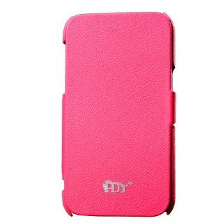 Pdncase Samsung N7105 Cover Genuine Leather Case Book Style Compatible for Samsung Galaxy Note 2 (Rose) Cell Phones & Accessories