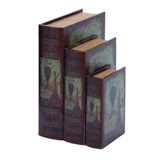 Woodland Imports Paris Eiffel Tower Book Box (Set of 3)