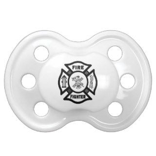 Fire Fighter Maltese Cross Baby Pacifiers