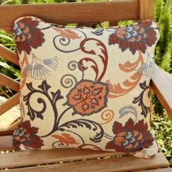 Clara Beige/ Grey Indoor/ Outdoor 18 inch Square Sunbrella Pillows (Set of 2) Outdoor Cushions & Pillows