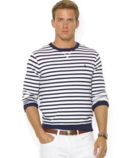 Polo Ralph Lauren Pullover Shirt, Long Sleeved Atlantic Terry Crewneck Pullover Shirt   Hoodies & Fleece   Men