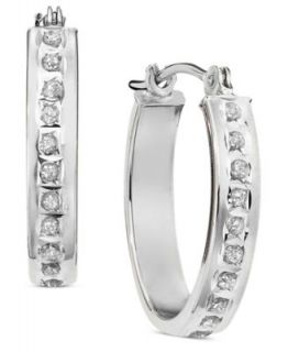 Diamond Accent Earrings, 14k Gold Hoops   Earrings   Jewelry & Watches