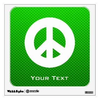 Green Peace Sign Room Sticker