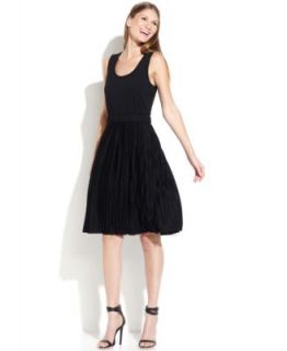 Calvin Klein Dress, Sleeveless Shutter Pleat Sheath   Dresses   Women