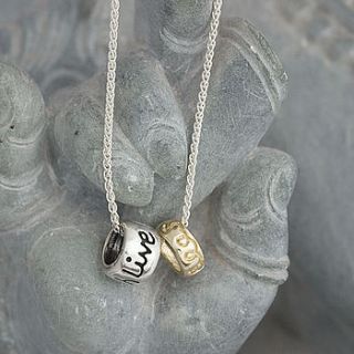 silver & gold double mojo necklace by scarlett jewellery