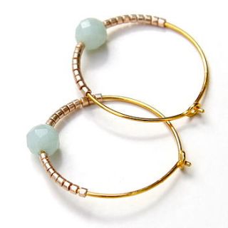 faceted ite and petite bead hoops by myhartbeading