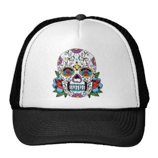 Day of the Dead Mexican Skull Mesh Hats