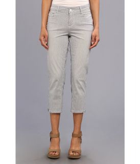 Christopher Blue Chloe Crop w/ Zipper Railroad Stripe Womens Jeans (Gray)