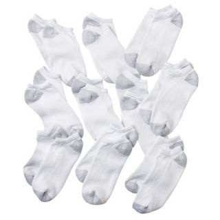 Hanes Womens P10 Red Label No Show Sock   White 5 9
