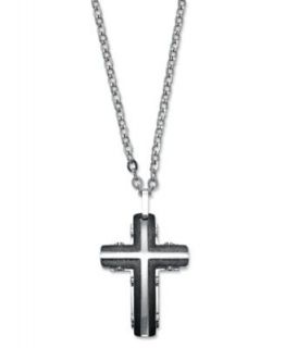 Mens Stainless Steel Necklace, Multi Layer Large Cross Pendant   Necklaces   Jewelry & Watches
