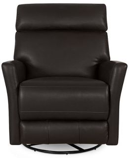 Jonah Leather Swivel Glider Recliner Chair   Furniture