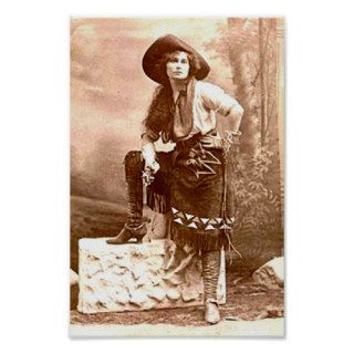 Vintage Cowgirl Print