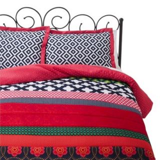 Xhilaration Ethnic Banded Comforter Set   Multicolor (Full/Queen)