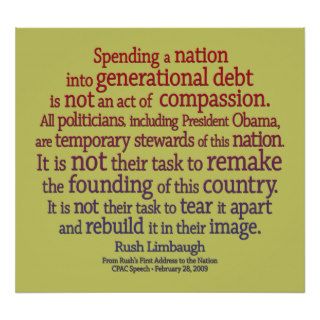 Rush Limbaugh Quote Print