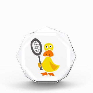 Funny Duck Playing Tennis Cartoon Awards