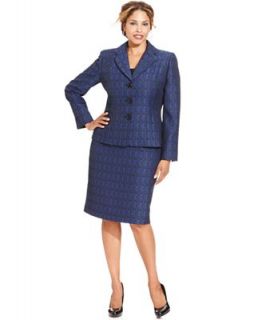 Le Suit Plus Size Suit, Jacquard Blazer & Skirt   Suits & Separates   Plus Sizes