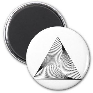 3d Triangle Optical Illusion Refrigerator Magnets