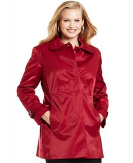 Jones New York Plus Size Coat, A Line Raincoat   Coats   Women