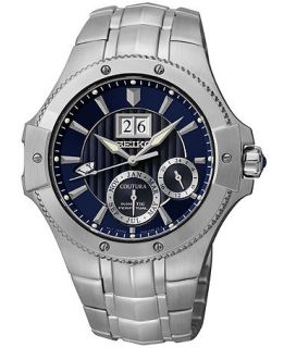 Seiko Mens Coutura Kinetic Perpetual Calendar Stainless Steel Bracelet Watch 42mm SNP069   Watches   Jewelry & Watches