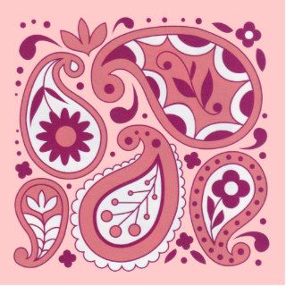 Pink Paisley Abstract Design Photo Cut Out