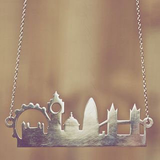 london skyline sterling silver necklace by mona mara