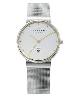 Skagen Denmark Watch, Mens Stainless Steel Mesh Bracelet 355LGSC   Watches   Jewelry & Watches