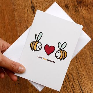 let's bee friends card by a is for alphabet