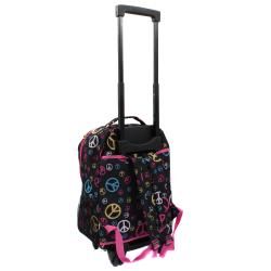 Rockland Deluxe Peace 17 inch Rolling Carry On Backpack Rockland Rolling Backpacks