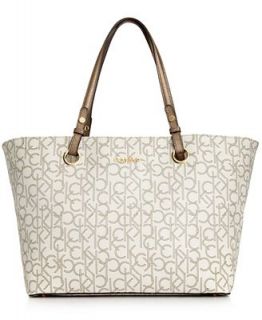 Calvin Klein Key Item CK Monogram Tote   Handbags & Accessories
