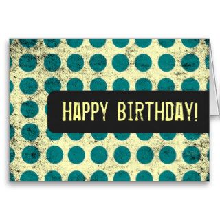 Teal Polka Dot Happy Birthday Card