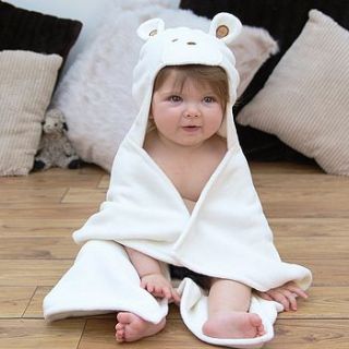 teddy baby hooded towel by bathing bunnies