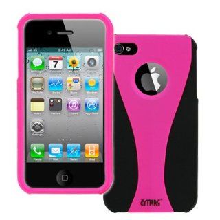 EMPIRE Apple iPhone 4 / 4S Hot Pink & Black Duo Shield Rubberized Hard Case Cover [EMPIRE Packaging] Cell Phones & Accessories