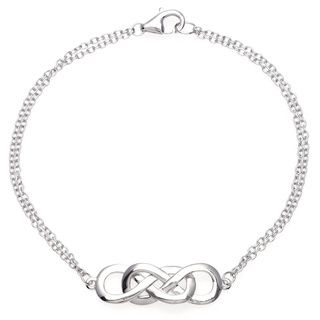 La Preciosa Sterling Silver Intertwined Double Infinity Bracelet La Preciosa Sterling Silver Bracelets