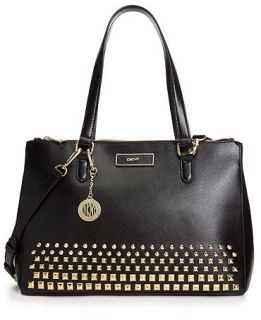 DKNY Saffiano Leather Studded Work Shopper   Handbags & Accessories