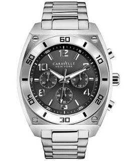 Caravelle New York by Bulova Mens Chronograph Stainless Steel Bracelet Watch 33mm 43A120   Watches   Jewelry & Watches