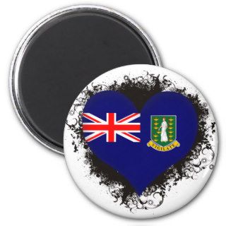 Vintage I Love British Virgin Islands Fridge Magnet