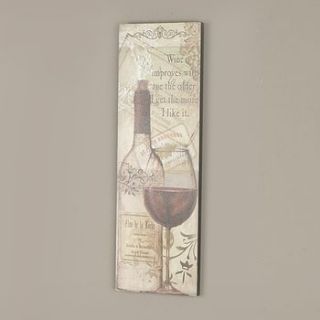 wine improves with age plaque by dibor