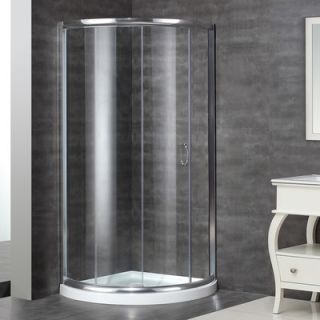 Aston Neo Angle Door Round Shower Enclosure with Shower Base