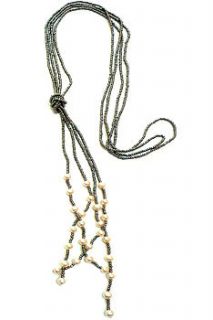 pearl bead lariat necklace by lagom