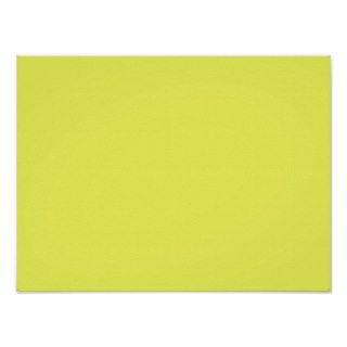 Neon Key Lime Yellow Bright Fashion Color Trend Poster