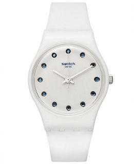Swatch Watch, Womens Swiss Hora Blanca White Silicone Strap 25mm LW143   Watches   Jewelry & Watches