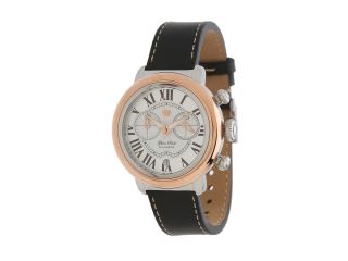 Glam Rock 40mm Rose Gold Plated Chronograph Watch with Black Leather Strap   GR77123 Black