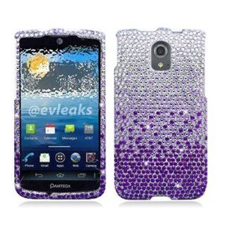 Aimo Wireless PNP9090PCDI174 Bling Brilliance Premium Grade Diamond Case for Pantech Discover P9090   Retail Packaging   Purple Waterfall Cell Phones & Accessories