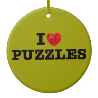 I Love Puzzles Ornament
