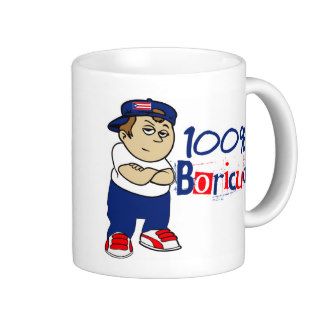 100% Boricua (Puerto Rican) Coffee Mugs