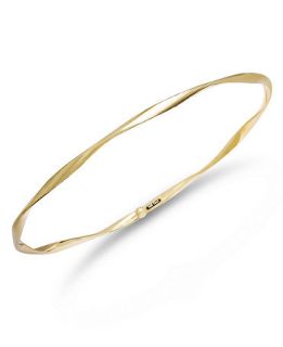 14k Gold Bracelet, Polished Twist Bangle Bracelet   Bracelets   Jewelry & Watches