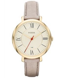 Fossil Womens Jacqueline Gray Leather Strap Watch 36mm ES3486   Watches   Jewelry & Watches